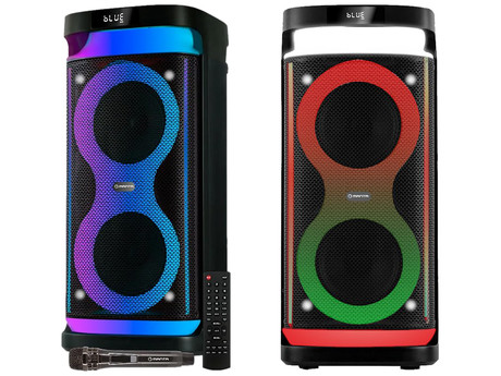 MANTA SPK0601B100 ARGOS prenosni KARAOKE zvočnik, Bluetooth, 100W, TWS, Equalizer, polnilna baterija, RGB LED osvetlitev, USB / microSD / AUX / MIC-in, +mikrofon, +daljinec, črn
