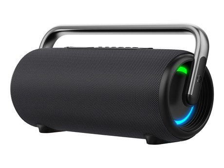 MANTA SPK530 ATLAS prenosni Boombox zvočnik, Bluetooth 5.3, 200W, TWS / Multi Link, polnilna baterija, RGB LED osvetlitev, IPX6 vodoodpornost, USB / AUX, Google Assistant / Siri, črn (Phantom Black)