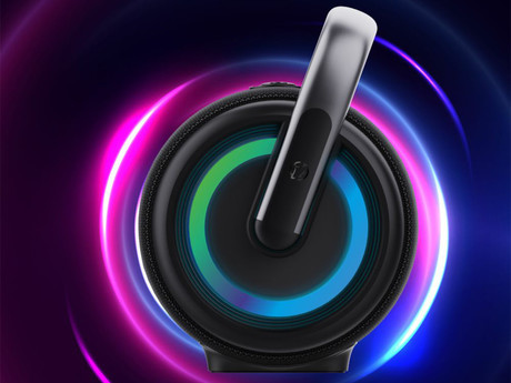 MANTA SPK530 ATLAS prenosni Boombox zvočnik, Bluetooth 5.3, 200W, TWS / Multi Link, polnilna baterija, RGB LED osvetlitev, IPX6 vodoodpornost, USB / AUX, Google Assistant / Siri, črn (Phantom Black)