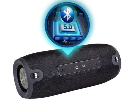 MANTA SPK15GO prenosni zvočnik, Bluetooth, FM Radio, 20W, TWS, polnilna baterija, USB / AUX / microSD, pas za nošenje, črn (Eclipse Black)