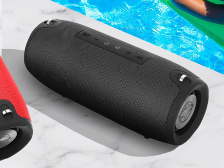 MANTA SPK15GO prenosni zvočnik, Bluetooth, FM Radio, 20W, TWS, polnilna baterija, USB / AUX / microSD, pas za nošenje, črn (Eclipse Black)