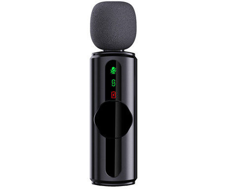 PLATINET PLMM11 brezžični mikrofon, mini, lavalier, polnilna baterija, 2.4GHz sprejemnik, doseg do 20m, Plug & Play, CLIP-ON montaža, +polnilna postaja, USB Type-C / Lightning, črn