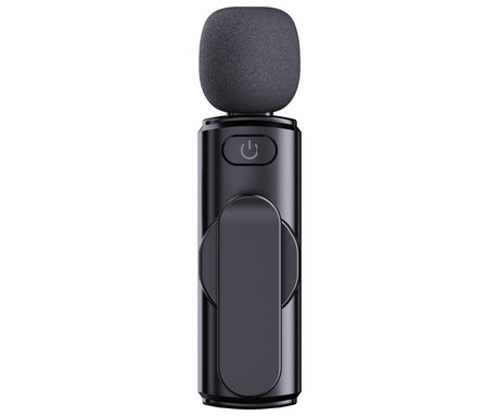 PLATINET PLMM11 brezžični mikrofon, mini, lavalier, polnilna baterija, 2.4GHz sprejemnik, doseg do 20m, Plug & Play, CLIP-ON montaža, +polnilna postaja, USB Type-C / Lightning, črn