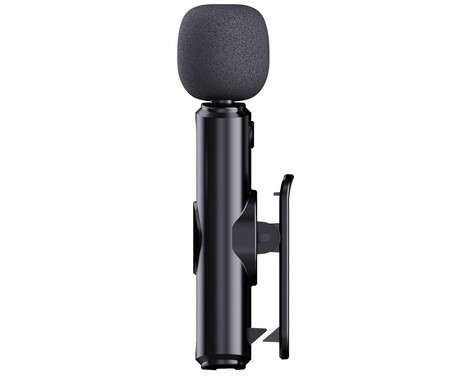 PLATINET PLMM11 brezžični mikrofon, mini, lavalier, polnilna baterija, 2.4GHz sprejemnik, doseg do 20m, Plug & Play, CLIP-ON montaža, +polnilna postaja, USB Type-C / Lightning, črn