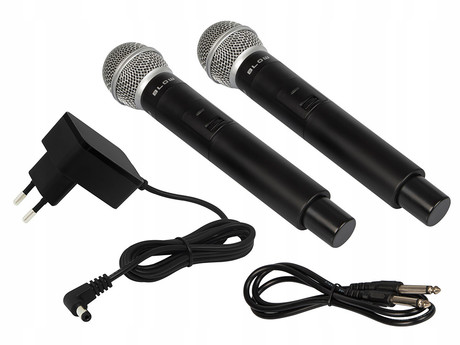 BLOW PRM905 2x brezžični mikrofon s sprejemnikom, domet 50m, priložene baterije