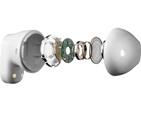 Blackview AIRBUDS 20 brezžične ušesne slušalke, Bluetooth 5.4, Advanced DNS, klicanje, mikrofon, polnilna postaja, do 29 ur, IPX7 vodoopornost, USB Type-C, črne (Carbon Black)