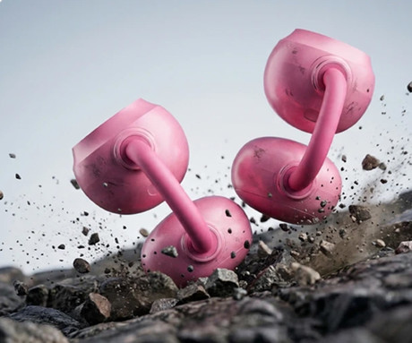 Blackview AIRBUDS K1 brezžične ušesne slušalke, otroške, Bluetooth 6.0, Ear-Clip namestitev, klicanje, mikrofon, polnilna postaja, do 22 ur, IPX4 vodoopornost, USB Type-C, roza (Blushy Pink)