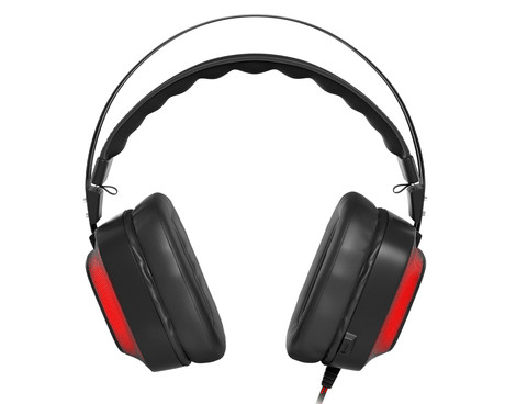 GENESIS RADON 720 gaming slušalke z mikrofonom, 7.1 STEREO, LED osvetlitev, USB, programska oprema, pleten kabel, črno rdeče