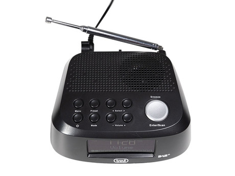 TREVI RC 80D4 Radio alarm ura + DAB/DAB+/FM Radio, USB polnilec, črna