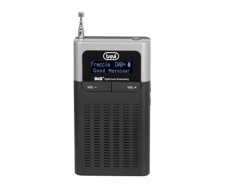 TREVI DAB 793 R prenosni digitalni radio, DAB / DAB+ / FM / RDS, LED zaslon, AUX-in, napajanje na 3x AAA baterije, črn