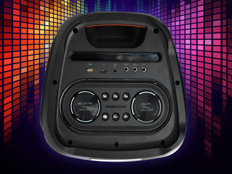 MANTA SPK1001B300 ATHOS prenosni KARAOKE zvočnik, Bluetooth 5.0, TWS, Equalizer, polnilna baterija, X-Bass, FM Radio, USB / microSD / AUX / MIC-in, črn