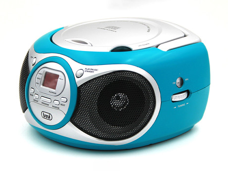 TREVI CD 512 Boombox radijski in CD predvajalnik, FM Radio, AUX, LCD zaslon, antena, moder