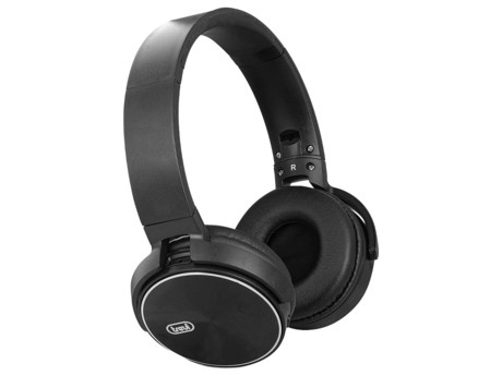 TREVI DJ 12E50 naglavne slušalke, Bluetooth 5.0, mikrofon, AUX-in, zložljive, črne