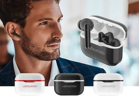 EOL - LEDWOOD CAPELLA brezžične slušalke, TWS, BT5.0, Voice, Touch, Super BASS, črne