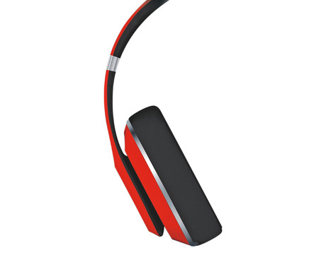 PLATINET/Freestyle FH0916R naglavne Bluetooth slušalke + mikrofon, microSD, FM radio, AUX-in, zložljive, rdeče