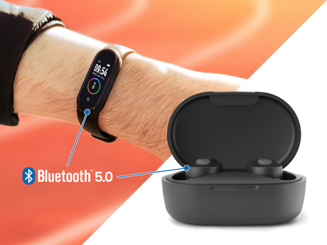 EOL - LEDWOOD KEPLER, TWS brezžične slušalke + športna zapestnica, črne