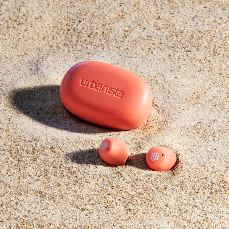 URBANISTA LISBON brezžične slušalke, Bluetooth 5.2, TWS, do 27 ur predvajanja, oranžne (Coral Peach)