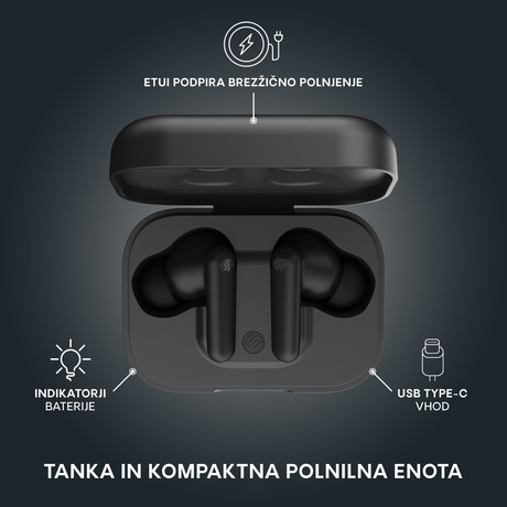 URBANISTA LONDON brezžične slušalke s polnilno postajo, Bluetooth, TWS, ANC, Midnight Black (črne)