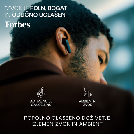 URBANISTA LONDON brezžične slušalke s polnilno postajo, Bluetooth, TWS, ANC, Midnight Black (črne)
