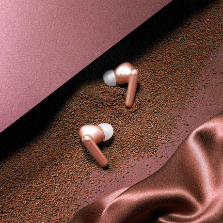URBANISTA LONDON brezžične slušalke s polnilno postajo, Bluetooth, TWS, ANC, Rose Gold (pink)