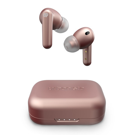 URBANISTA LONDON brezžične slušalke s polnilno postajo, Bluetooth, TWS, ANC, Rose Gold (pink)