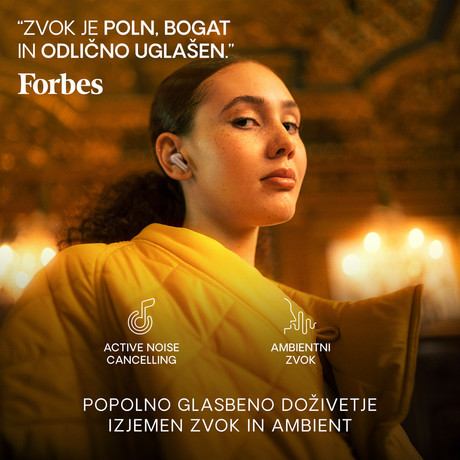 URBANISTA LONDON brezžične slušalke s polnilno postajo, Bluetooth, TWS, ANC, Rose Gold (pink)