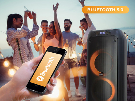 EOL - MANTA SPK5300, Karaoke, vgrajena baterija, Bluetoth/USB/MP3/RADIO FM, Disco LED lučke, TWS, 7.000W P.M.P.O