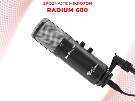 EOL - GENESIS Radium 600, profesionalni namizni mikrofon, za GAMING, STREAMING ali SPLETNO komunikacijo, prenosni kovček, USB, kabel 1.8m