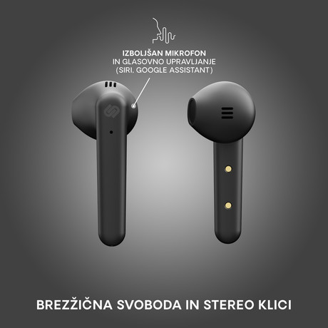 URBANISTA STOCKHOLM PLUS brezžične slušalke s polnilno postajo, Bluetooth, TWS, Midnight Black (črne)