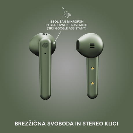 URBANISTA STOCKHOLM PLUS brezžične slušalke s polnilno postajo, Bluetooth, TWS, Olive Green (olivno zelene)