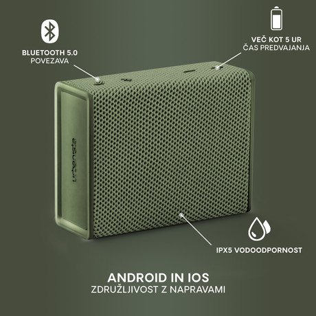 URBANISTA SYDNEY bluetooth zvočnik, TWS, IPX5, Olive Green (olivno zelen)