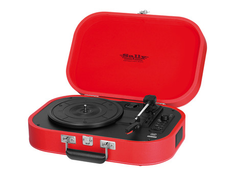 TREVI TT 1020 SALLY BT Prenosni gramofon s tehnologijo Bluetooth, USB, AUX-IN, RCA, rdeč