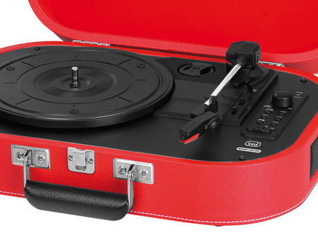 TREVI TT 1020 SALLY BT Prenosni gramofon s tehnologijo Bluetooth, USB, AUX-IN, RCA, rdeč
