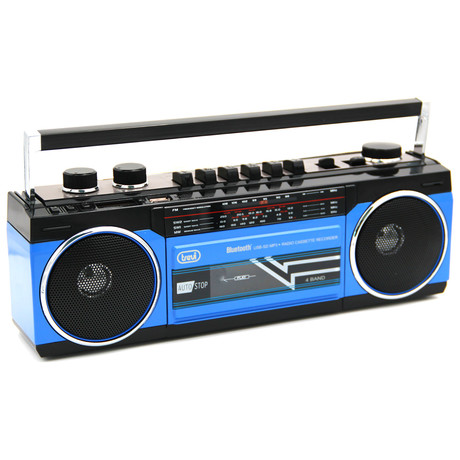 TREVI RR 501 BT Radijski kasetofon s tehnologijo Bluetooth, črno moder
