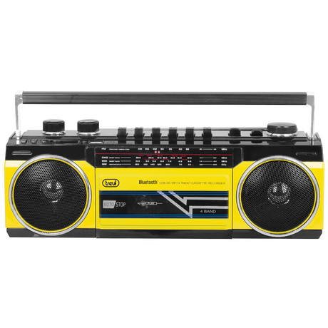 EOL - TREVI RR 501 BT Radijski kasetofon s tehnologijo Bluetooth, črno rumen