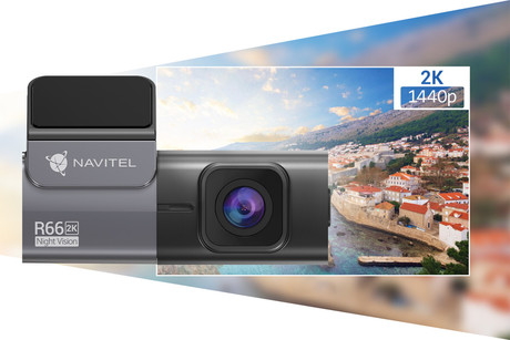 Avto kamera NAVITEL R66 2K, Super HD, Night Vision, 360° vrtljiva, 123° snemalni kot, G-senzor, aplikacija
