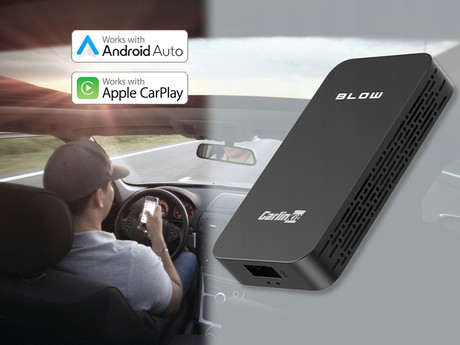 BLOW CARLINKIT univerzalni adapter Android Auto / Apple CarPlay, brezžični, Plug&Play, Bluetooth, WiFi, 75x42x12mm, črn