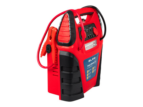 BLOW JS-5V1 zagonska baterija / jump starter s kompresorjem, 5V1, 20.000mAh, powerbank, LED svetilka, kontrolna plošča, USB-A, DC 12V, 300PSI / 20BAR