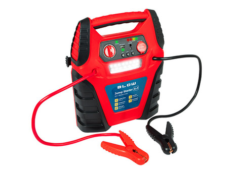 BLOW JS-5V1 zagonska baterija / jump starter s kompresorjem, 5V1, 20.000mAh, powerbank, LED svetilka, kontrolna plošča, USB-A, DC 12V, 300PSI / 20BAR