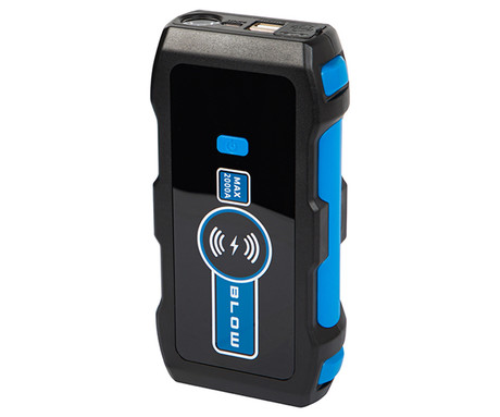 BLOW JS-24 zagonska baterija / jump starter, 12.000 mAh, powerbank, zaščita, varnostni dodatki, LED, 2000A, 2x USB, torbica