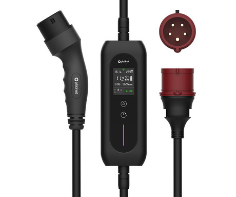 PLATINET PPCW5M22 pametni EV električni polnilec, prenosni, 22kW, 32A, TYPE 2, 5m, 3-fazni, aplikacija Tuya Smart, WIFI, Bluetooth, za električna / hibridna vozila, LCD zaslon, +torba
