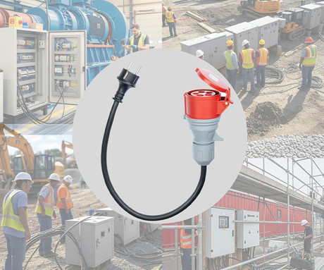 PLATINET A11C35S prenosni EV adapter za polnjenje / napajanje, 3.6kW, 16A, 3-fazni, 20cm, 1-fazni CEE RED, Plug&Play, za električna / hibridna vozila, črn