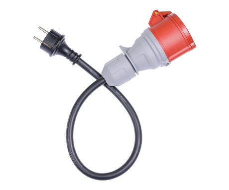 PLATINET A11C35S prenosni EV adapter za polnjenje / napajanje, 3.6kW, 16A, 3-fazni, 20cm, 1-fazni CEE RED, Plug&Play, za električna / hibridna vozila, črn