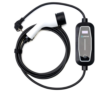 PLATINET PPC16A37 prenosni EV električni polnilec, 3.7kW, 16A, 5m, za električna / hibridna vozila, TYPE 2, SCHUKO, LED zaslon, torba