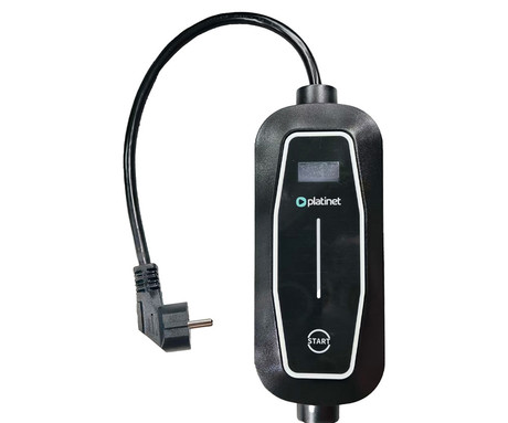 PLATINET PPC16A37 prenosni EV električni polnilec, 3.7kW, 16A, 5m, za električna / hibridna vozila, TYPE 2, SCHUKO, LED zaslon, torba