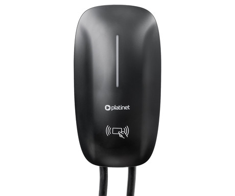 PLATINET PWB22S EV polnilna postaja za električna vozila, 22kW, 32A, 7m kabel, TYPE 2, Plug & Play / RFID kartice / aplikacija, WIFI, Bluetooth, LED indikator, IP55 odpornost, varnostne zaščite, črna