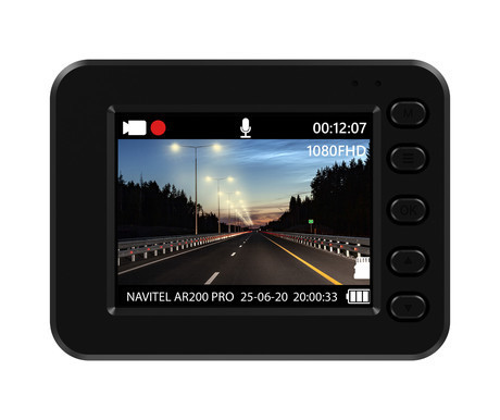 NAVITEL AR200 PRO avto kamera, 2", Full HD, 140° snemalni kot, G-senzor, Night Vision, Parking Mode, zaznavanje gibanja, aplikacija, darilni bon, črna