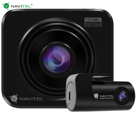 NAVITEL AR280 DUAL avto kamera + vzvratna kamera, 2v1, Full HD, Night Vision, G-senzor, aplikacija, črna