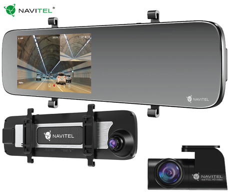 NAVITEL MR450 GPS ogledalo / avto kamera, 5.5", Full HD, 160° snemalni kot, G-senzor, GPS, WiFi, Parking Mode, zaznavanje gibanja, aplikacija, darilni bon, +vzvratna kamera
