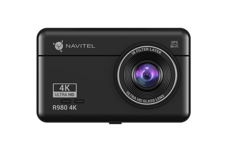 NAVITEL R980 4K avto kamera, 4K Ultra HD, 3" zaslon, G-senzor, 140° snemalni kot, aplikacija, darilni bon, črna